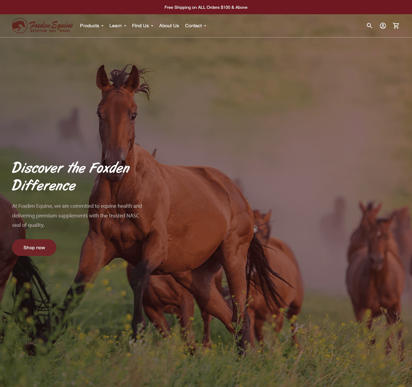 Cover Image for Foxden Equine Shopify Store Redesign: Enhancing Web Presence for Equestrian Audience